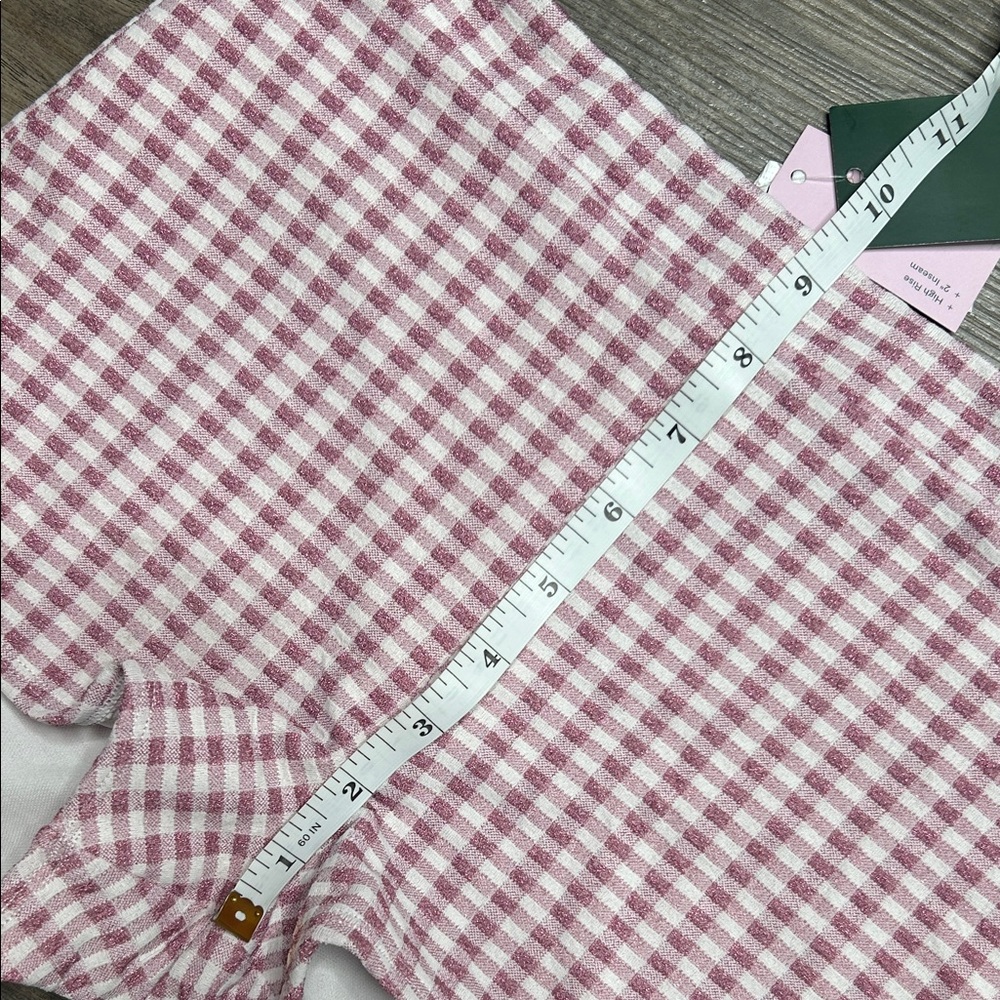 NWT Pink Gingham Shimmer Shorts - Picture 5 of 9